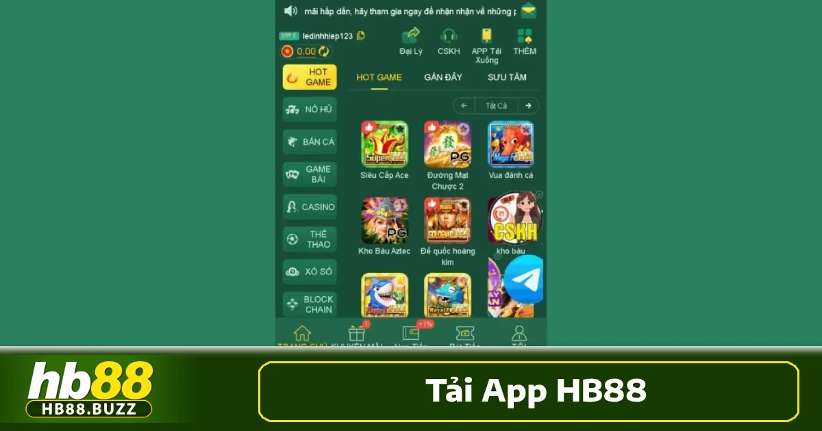 Tải app HB88 2 việc Tải app HB88 không còn là nỗi lo của người dùng mới hay những bet thủ lâu năm đang muốn nâng cấp trải nghiệm của mình.